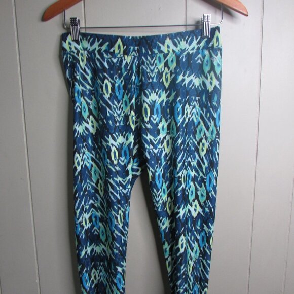 Everlast Leggings M Green Blue Athletic Workout - Picture 4 of 13